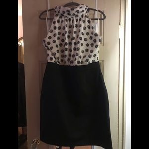 New York and Co. halter top black and white dress